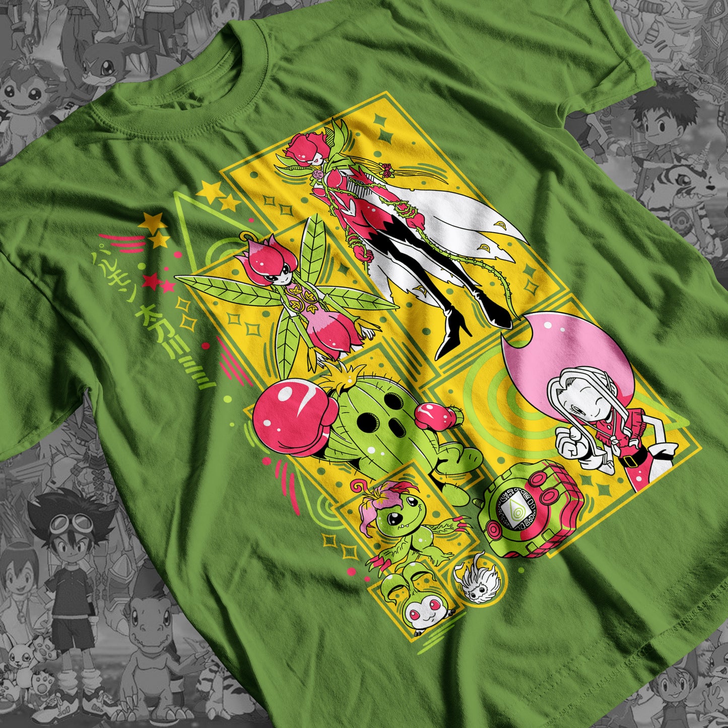 Digimon: Palmon 01 Premium Anime Design, High Quality DTF Print, 100% Cotton Shirt