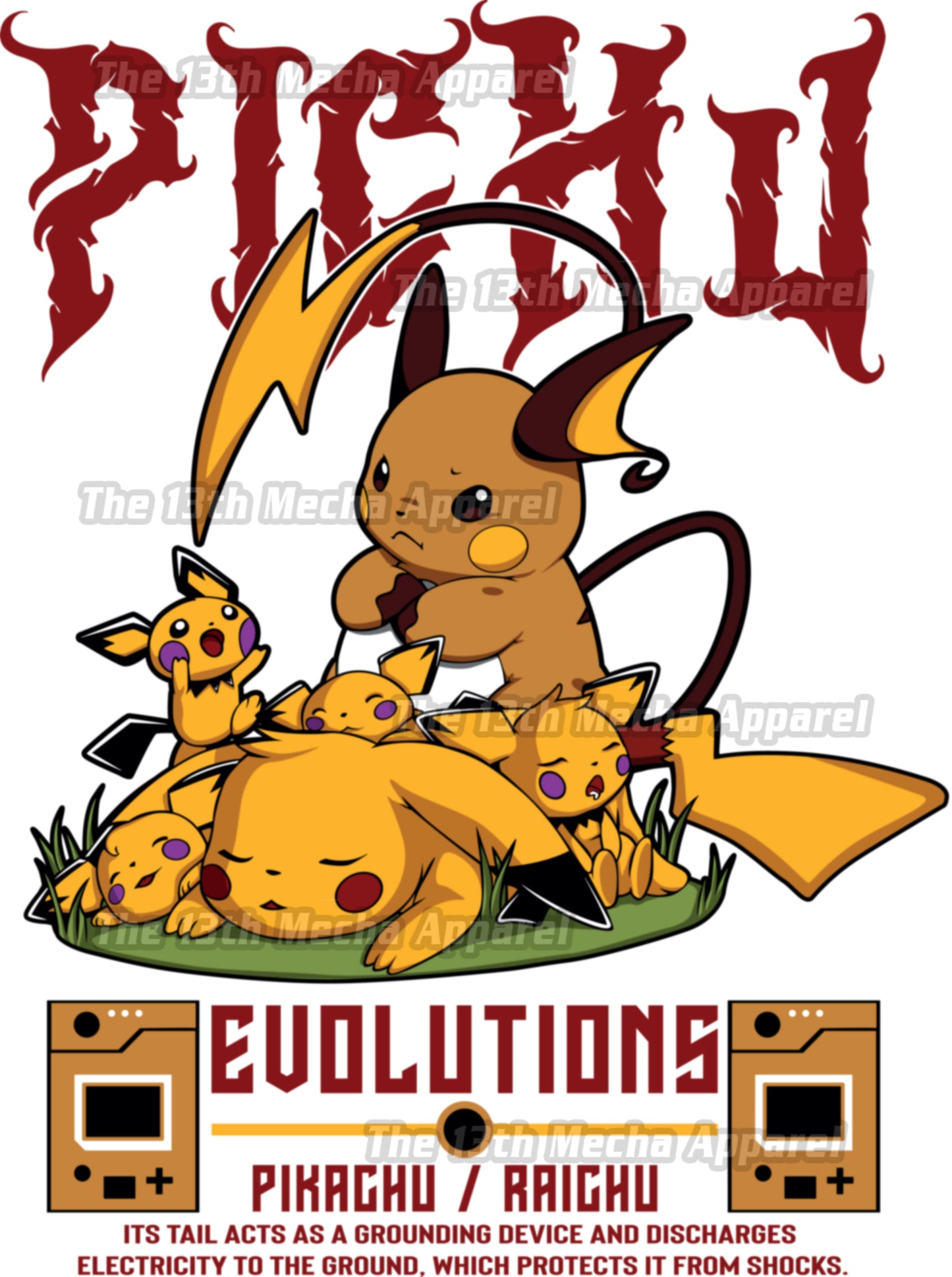 Pokemon - Pikachu 01 Premium Anime Design, High Quality DTF Print, 100% Cotton Shirt