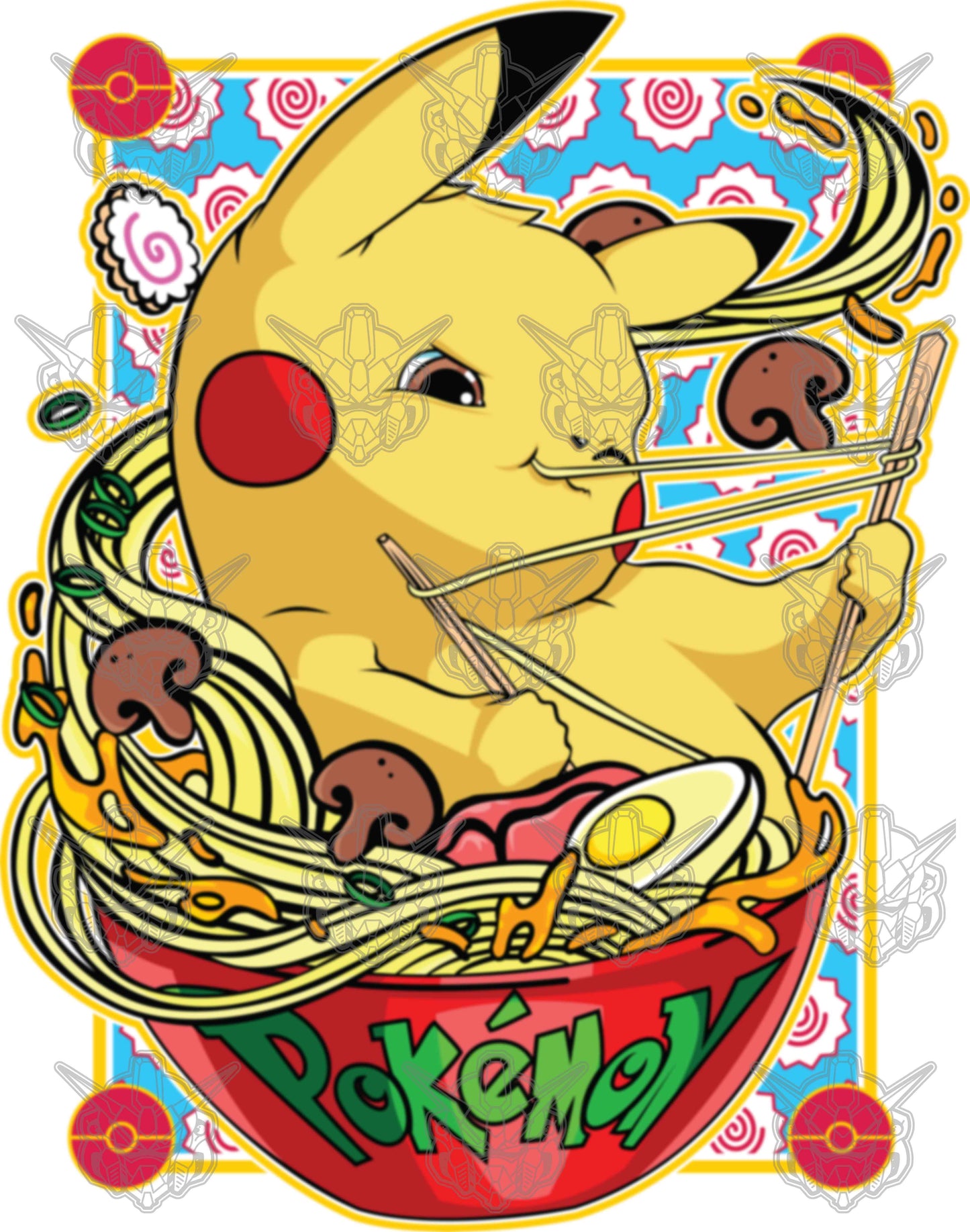 Pokemon - Pikachu 02 Premium Anime Design, High Quality DTF Print, 100% Cotton Shirt
