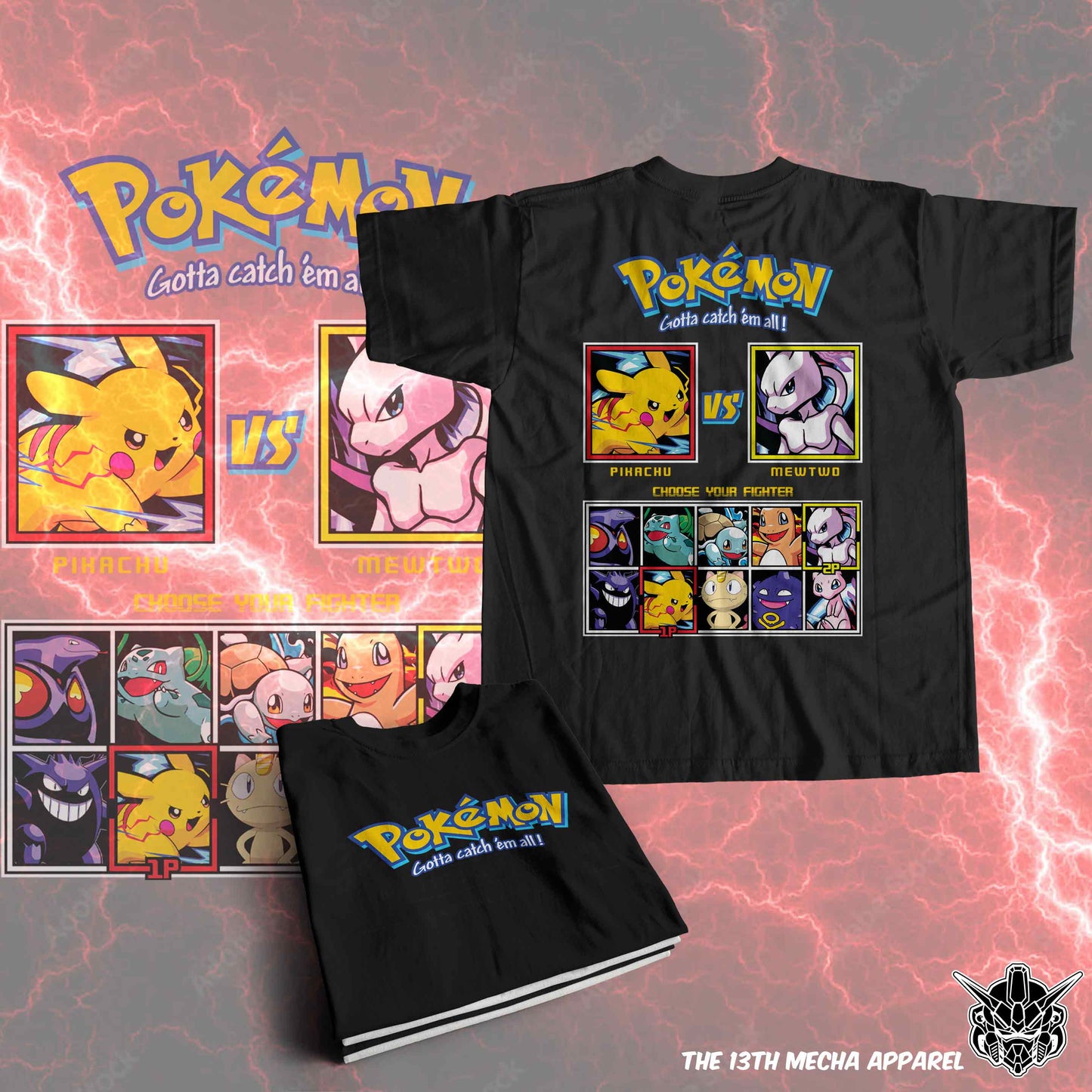 Pokemon - Pokemon VS 01 Premium Anime Design, High Quality DTF Print, 100% Cotton Shirt