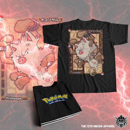 Pokemon - Primeape 01 Premium Anime Design, High Quality DTF Print, 100% Cotton Shirt