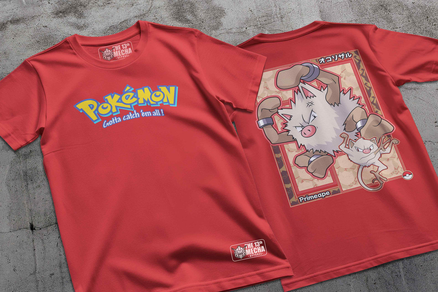 Pokemon - Primeape 01 Premium Anime Design, High Quality DTF Print, 100% Cotton Shirt