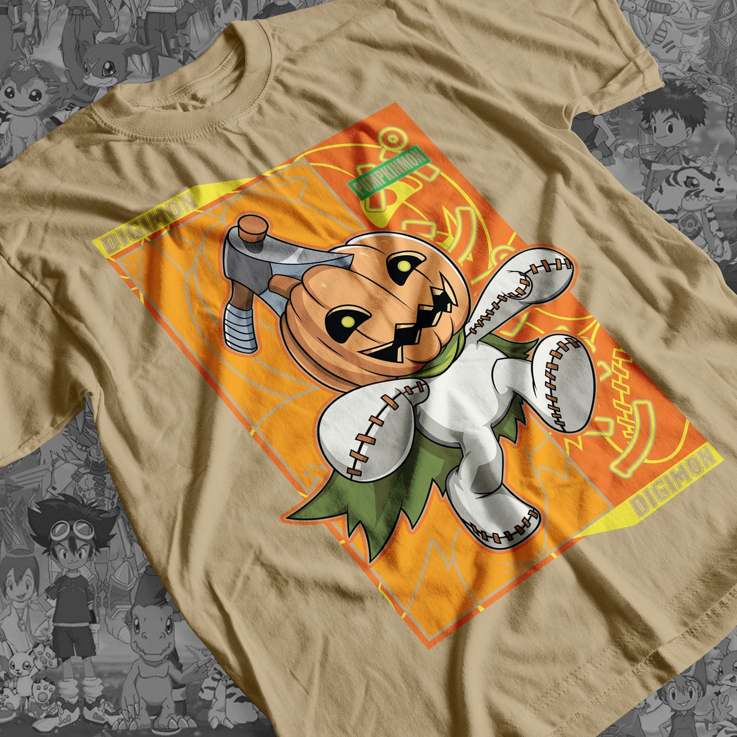 Digimon: Pumpkinmon 01 Premium Anime Design, High Quality DTF Print, 100% Cotton Shirt