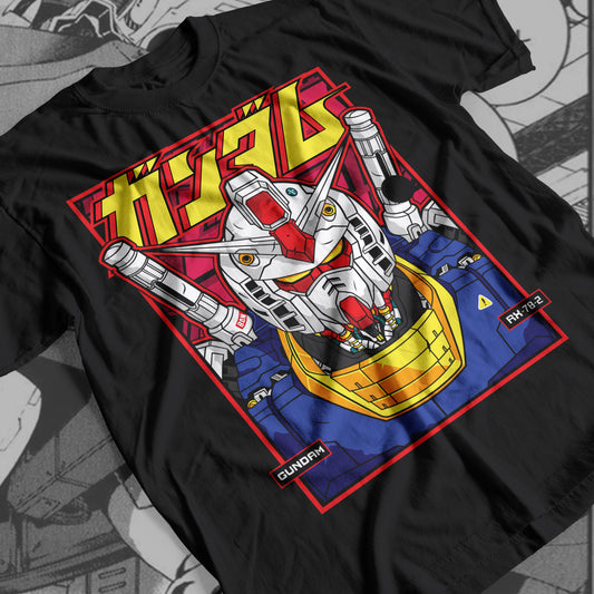 Gundam - Gundam Head 02 Premium Anime Design, High Quality DTF Print, 100% Cotton Shirt