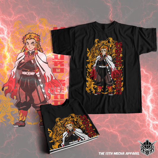 Demon Slayer - Kyojuro Rengoku 06 Premium Anime Design, High Quality DTF Print, 100% Cotton Shirt