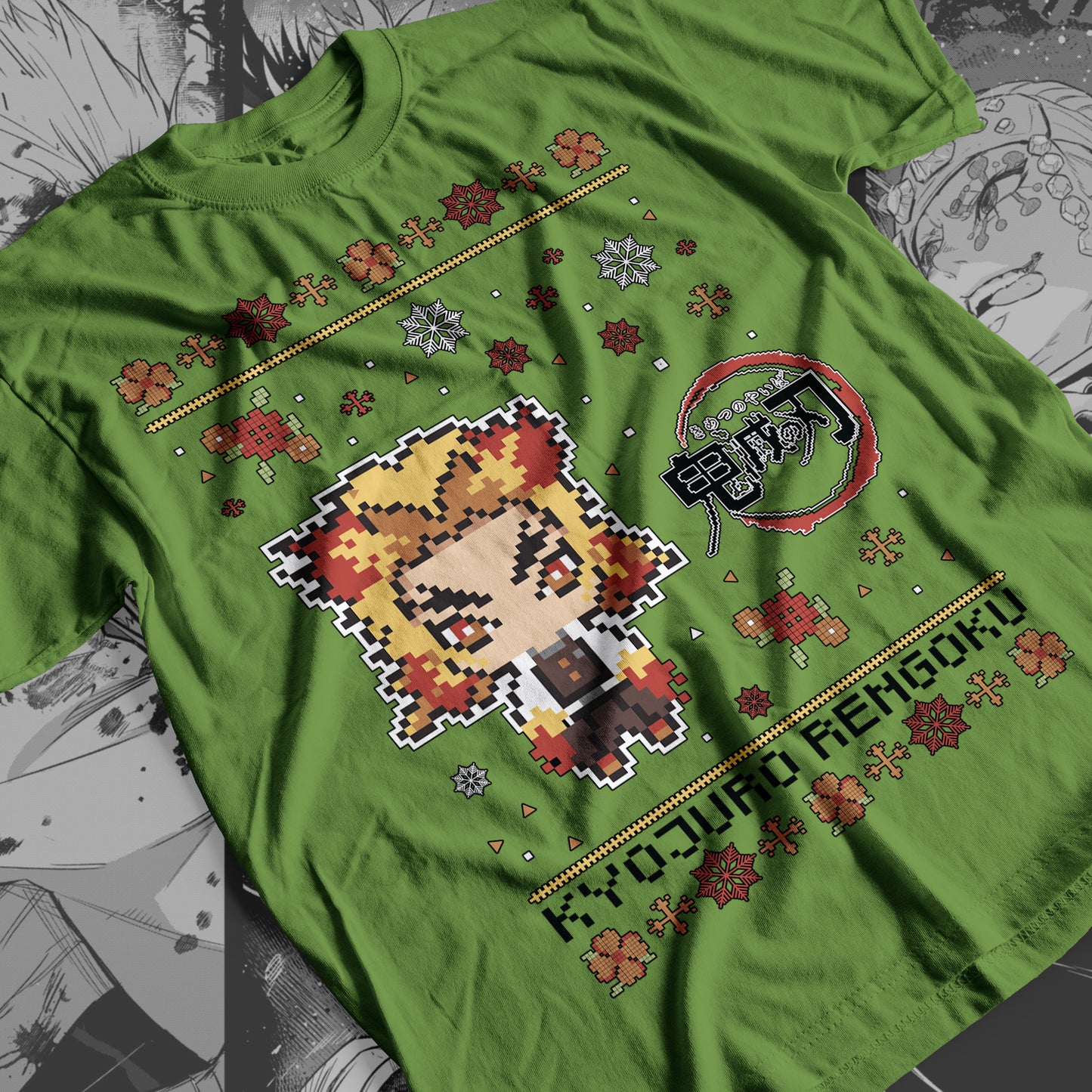 Demon Slayer - Kyojuro Rengoku 07 Premium Anime Design, High Quality DTF Print, 100% Cotton Shirt