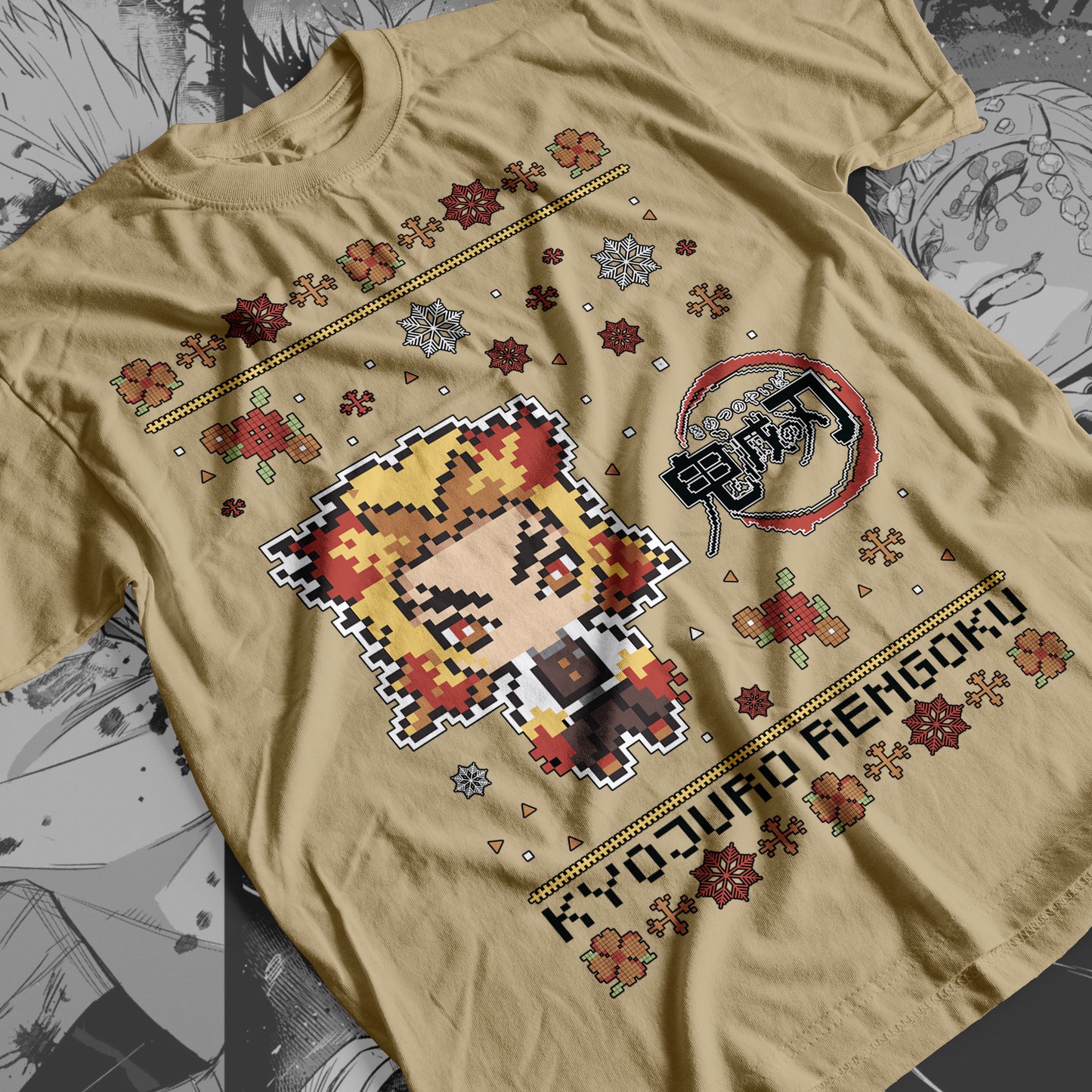 Demon Slayer - Kyojuro Rengoku 07 Premium Anime Design, High Quality DTF Print, 100% Cotton Shirt