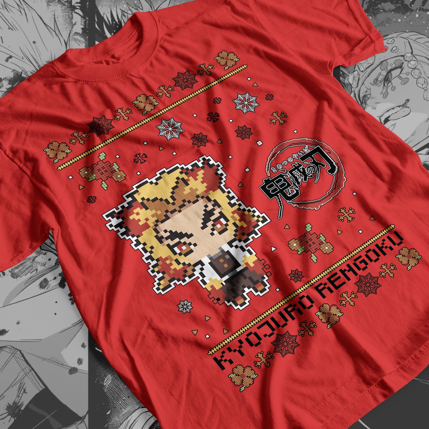 Demon Slayer - Kyojuro Rengoku 07 Premium Anime Design, High Quality DTF Print, 100% Cotton Shirt
