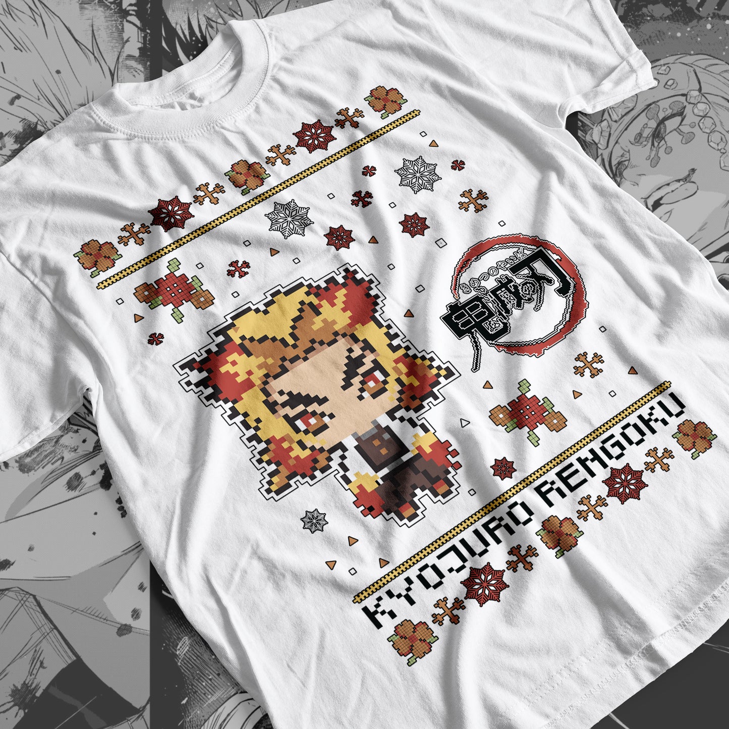 Demon Slayer - Kyojuro Rengoku 07 Premium Anime Design, High Quality DTF Print, 100% Cotton Shirt
