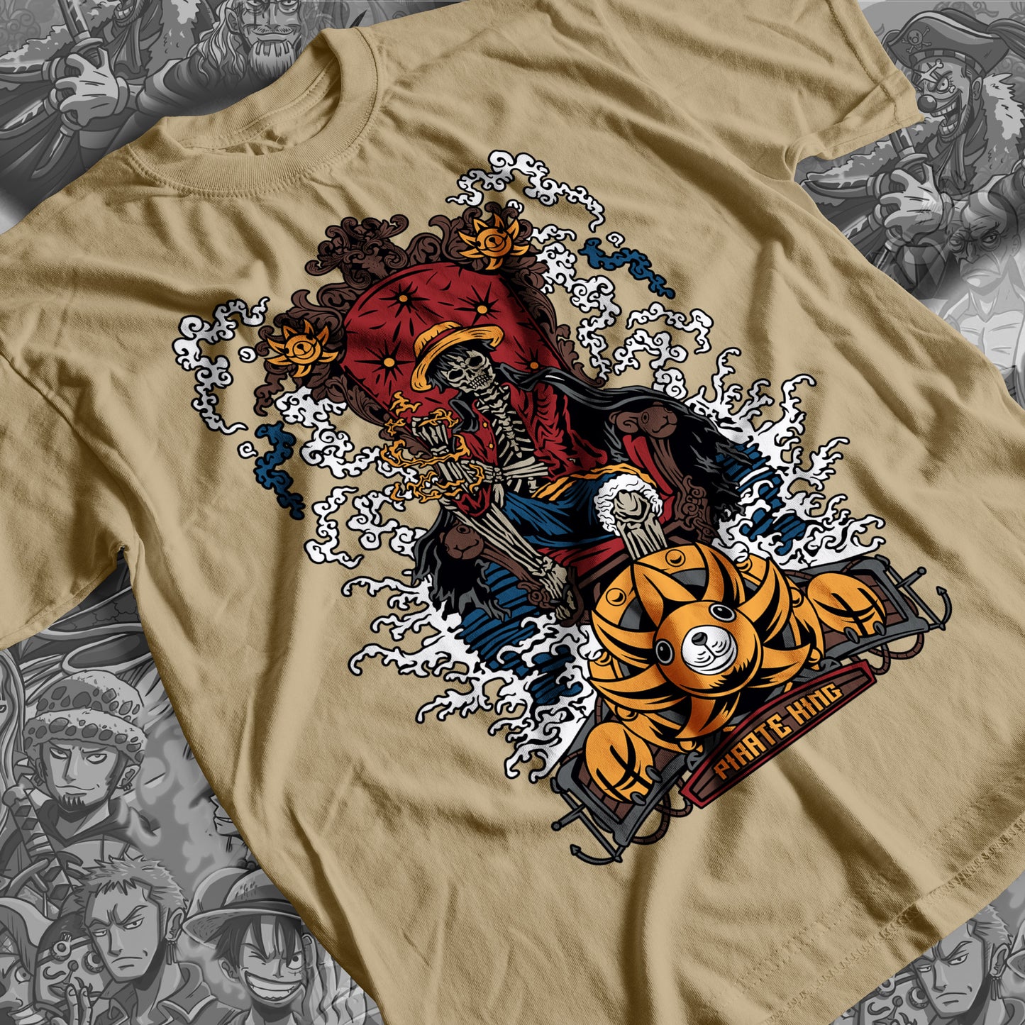 One Piece -  Monkey D. Luffy 07 Premium Anime Design, High Quality DTF Print, 100% Cotton Shirt