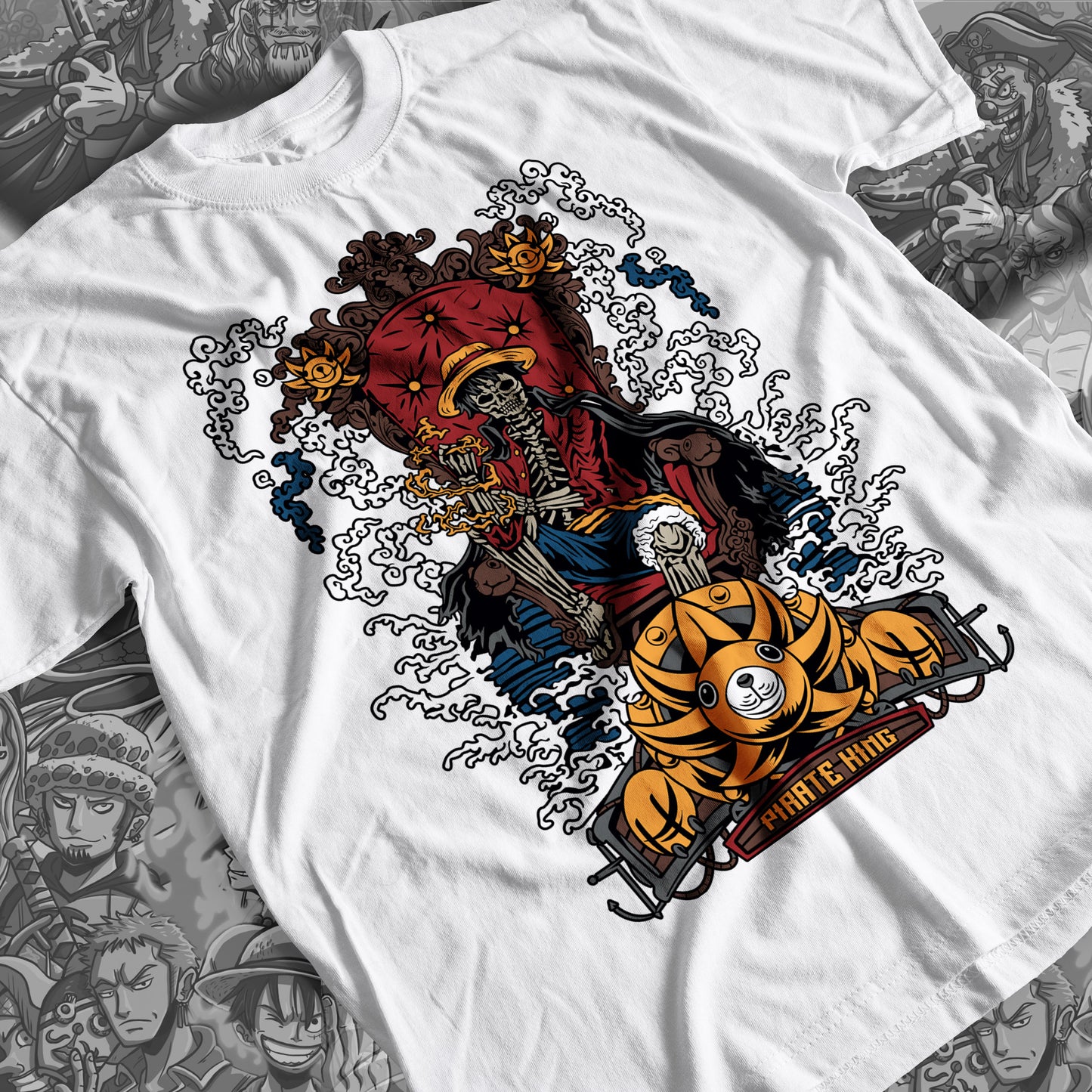 One Piece -  Monkey D. Luffy 07 Premium Anime Design, High Quality DTF Print, 100% Cotton Shirt