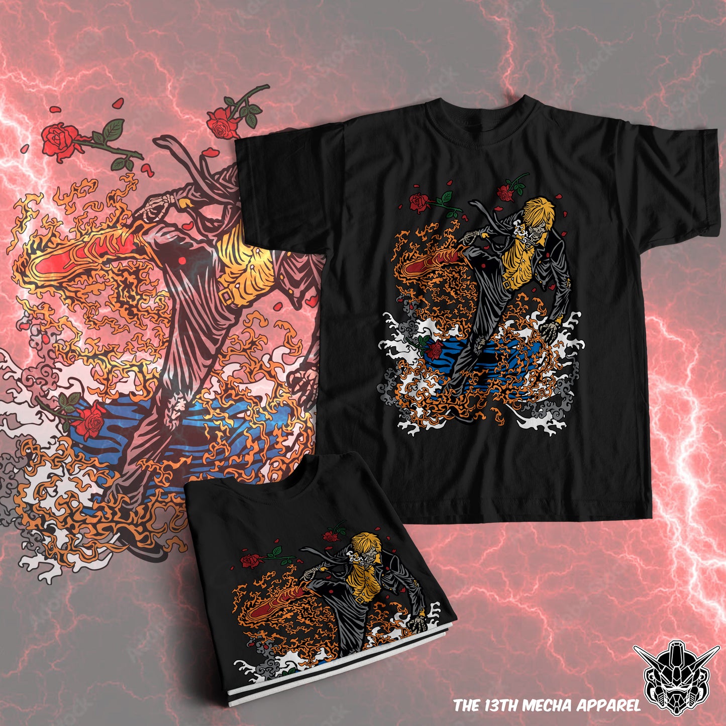 One Piece - Ripperworks Sanji 01 Premium Anime Design, High Quality DTF Print, 100% Cotton Shirt
