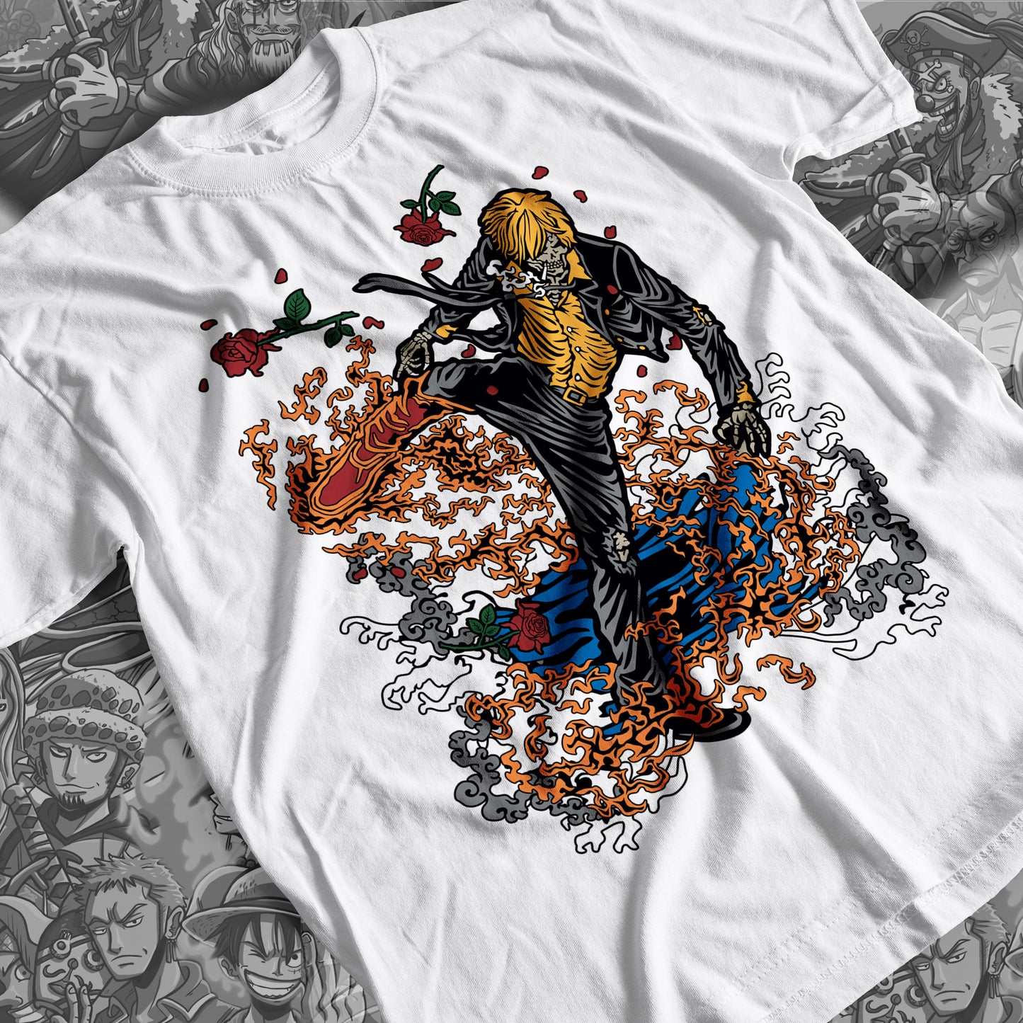 One Piece - Ripperworks Sanji 01 Premium Anime Design, High Quality DTF Print, 100% Cotton Shirt