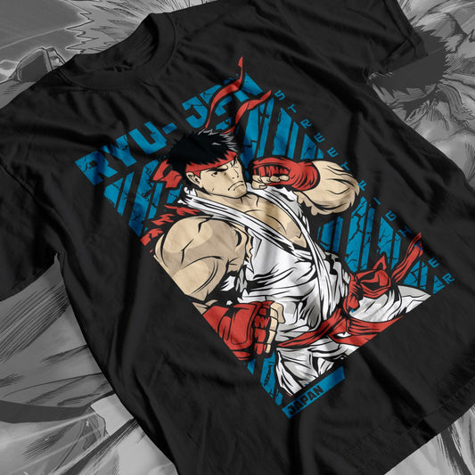 Street Fighter - Ryu Premium Anime Design, High Quality DTF Print, 100% Cotton Shirt