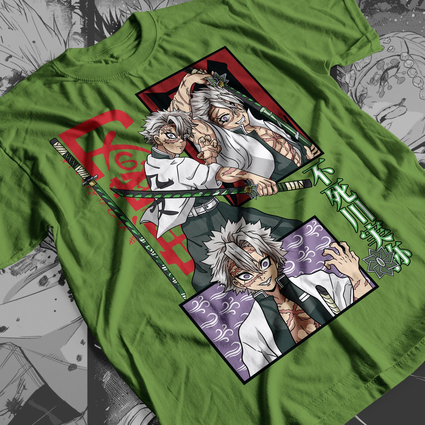 Demon Slayer - Sanemi Shinazugawa 02 Premium Anime Design, High Quality DTF Print, 100% Cotton Shirt