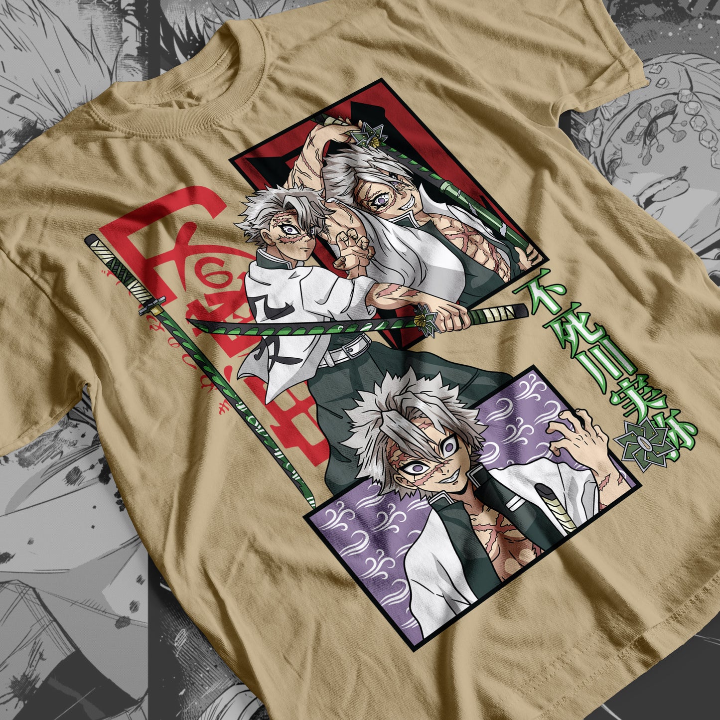 Demon Slayer - Sanemi Shinazugawa 02 Premium Anime Design, High Quality DTF Print, 100% Cotton Shirt
