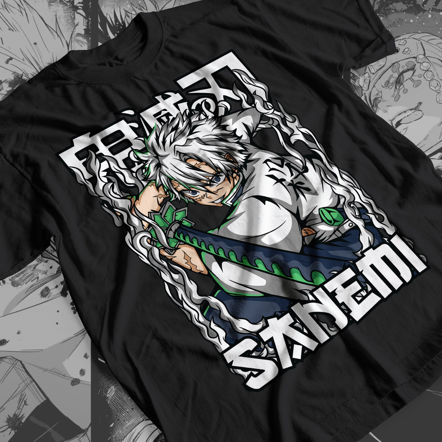 Demon Slayer - Sanemi Shinazugawa 05 Premium Anime Design, High Quality DTF Print, 100% Cotton Shirt