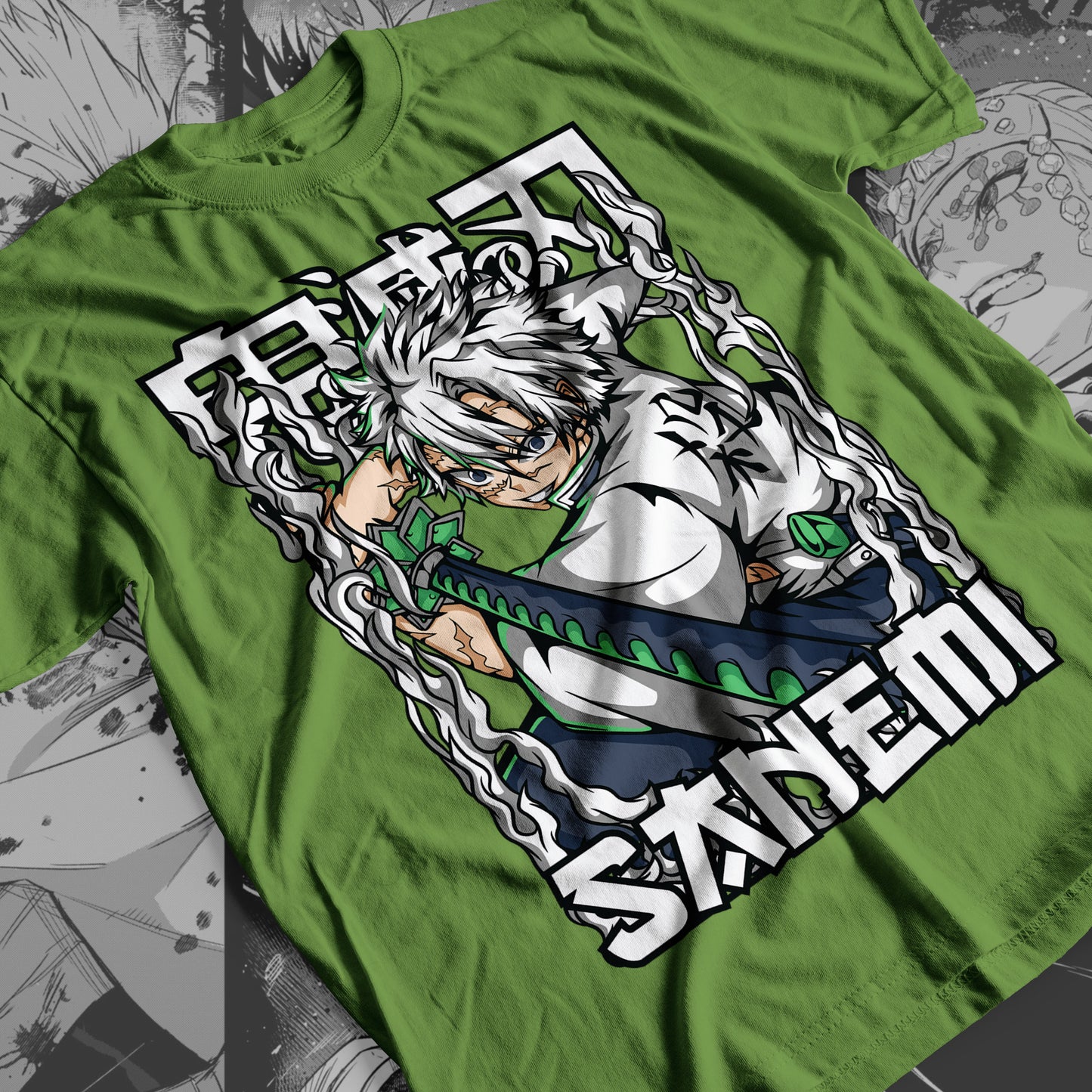 Demon Slayer - Sanemi Shinazugawa 05 Premium Anime Design, High Quality DTF Print, 100% Cotton Shirt