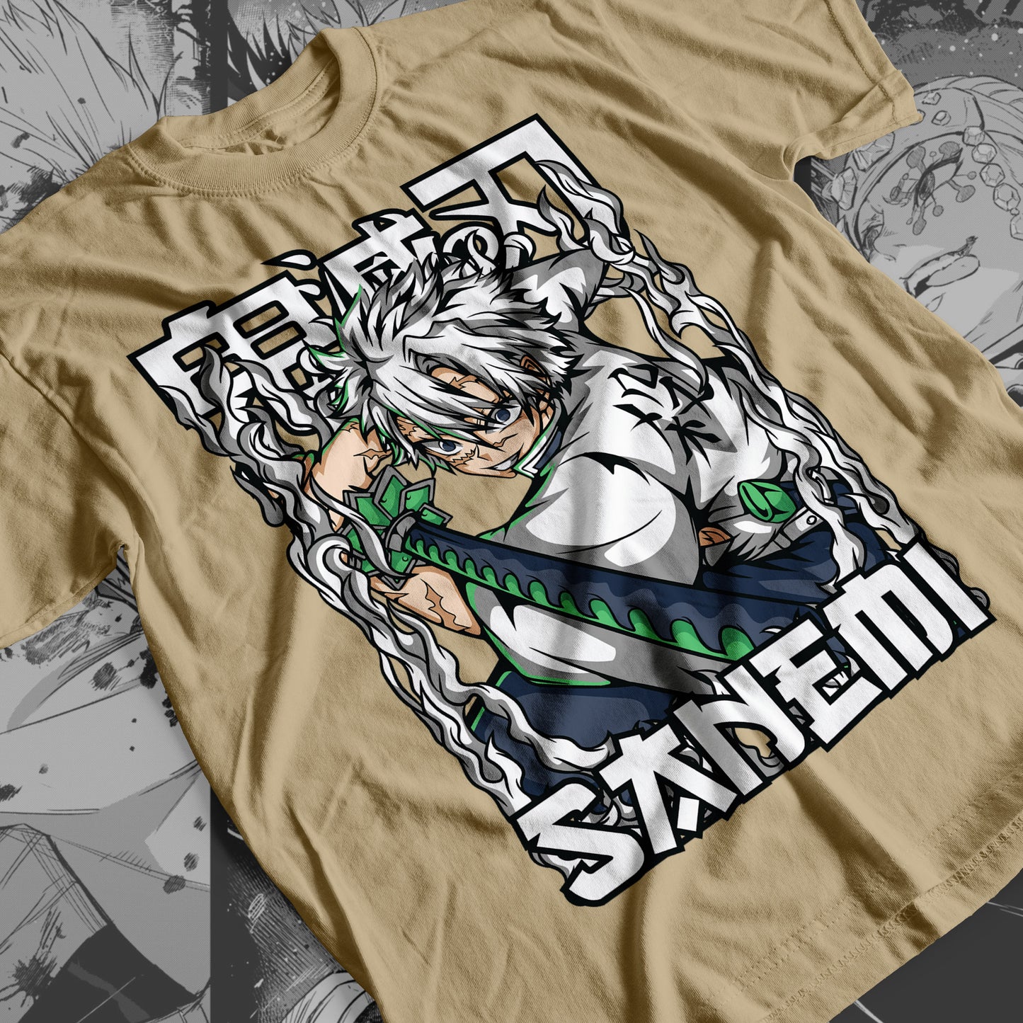 Demon Slayer - Sanemi Shinazugawa 05 Premium Anime Design, High Quality DTF Print, 100% Cotton Shirt