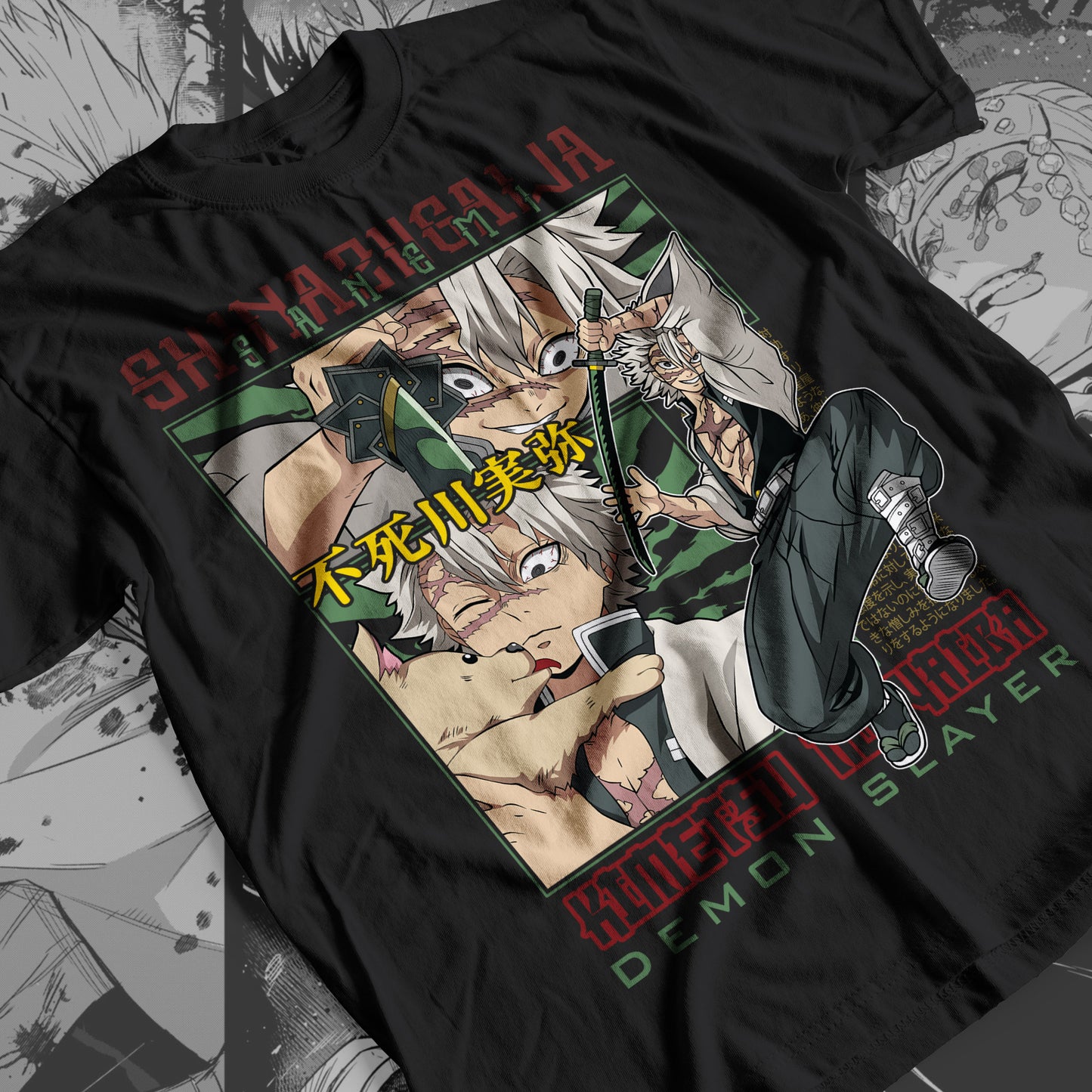 Demon Slayer - Sanemi Shinazugawa 01 Premium Anime Design, High Quality DTF Print, 100% Cotton Shirt