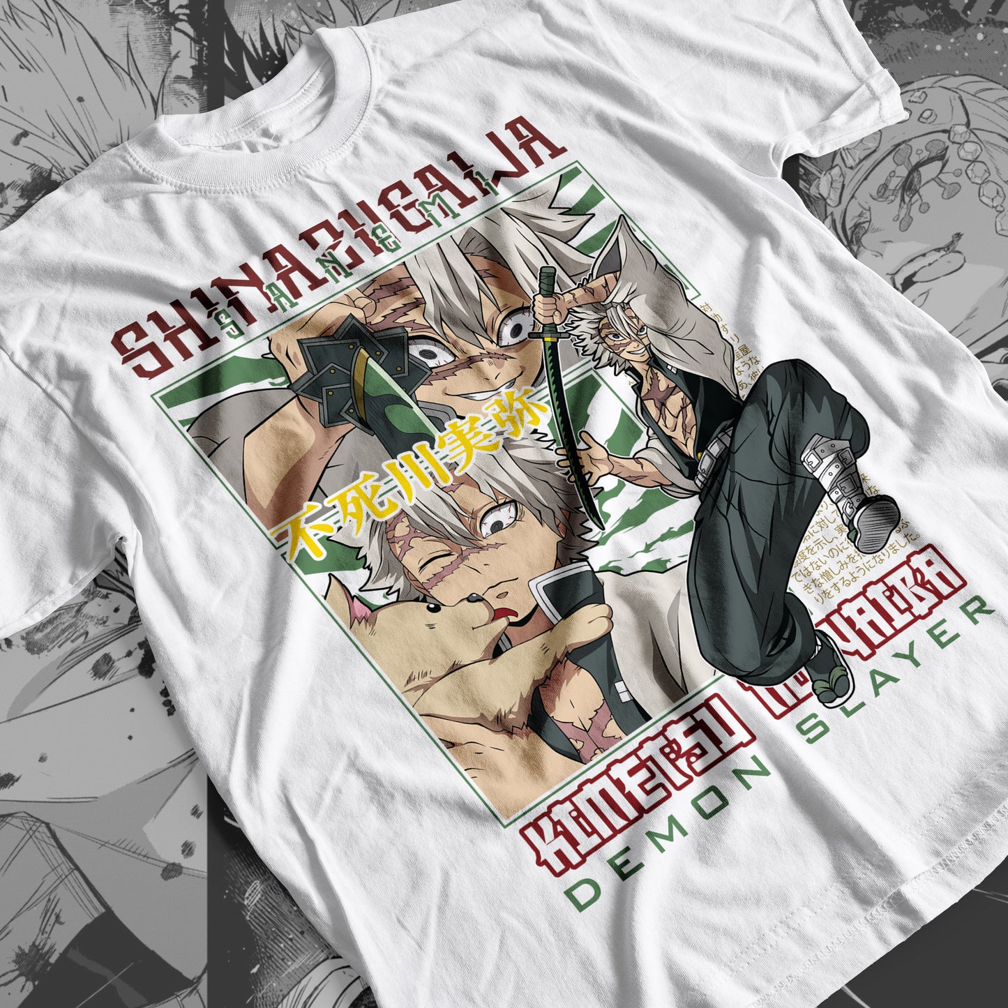 Demon Slayer - Sanemi Shinazugawa 01 Premium Anime Design, High Quality DTF Print, 100% Cotton Shirt