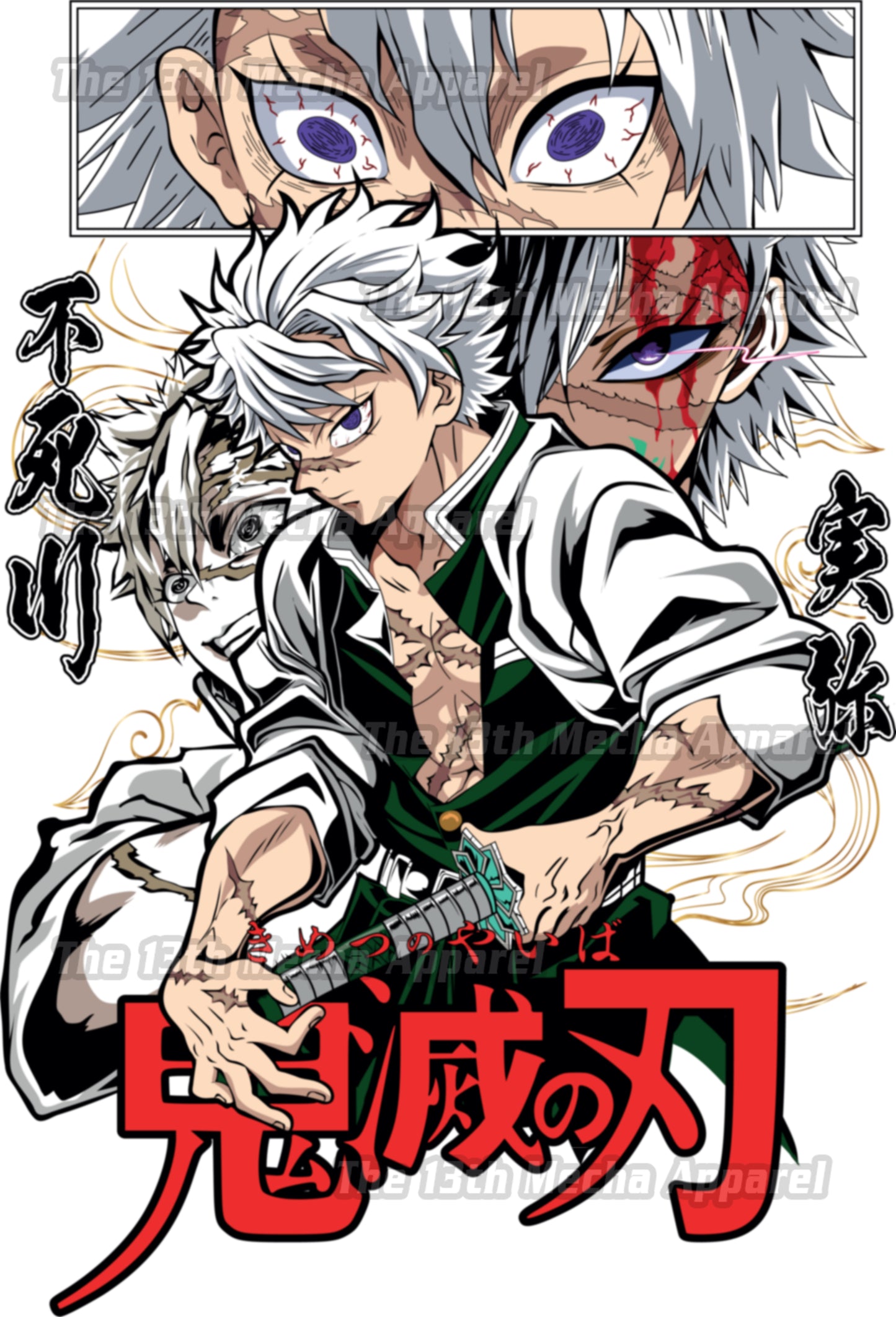 Demon Slayer - Sanemi Shinazugawa 04 Premium Anime Design, High Quality DTF Print, 100% Cotton Shirt
