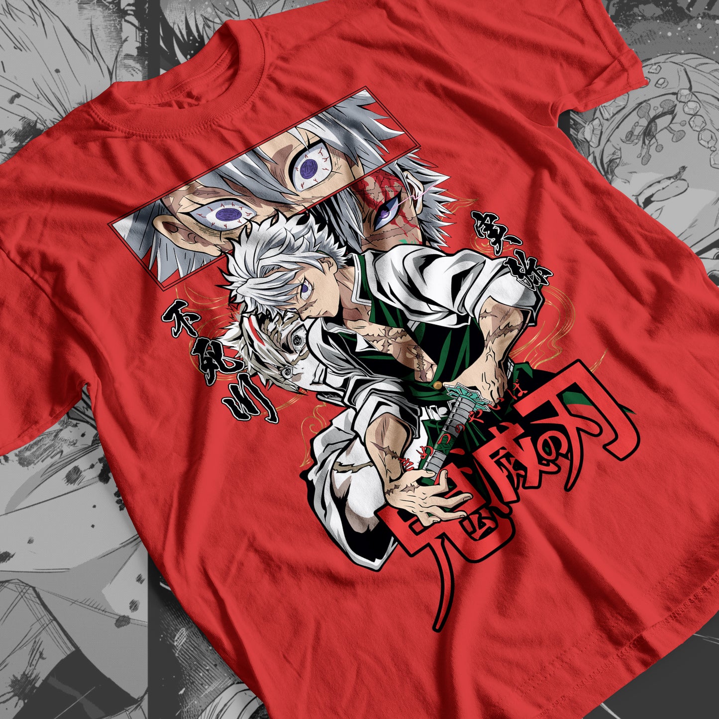 Demon Slayer - Sanemi Shinazugawa 04 Premium Anime Design, High Quality DTF Print, 100% Cotton Shirt