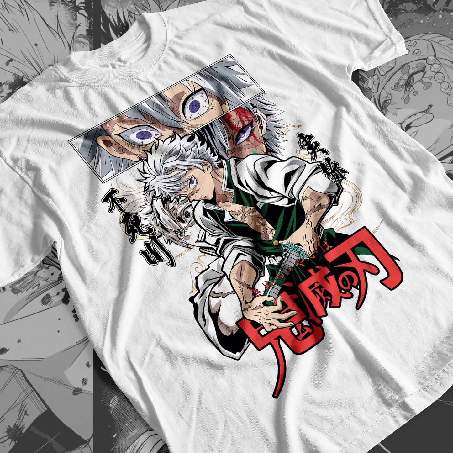 Demon Slayer - Sanemi Shinazugawa 04 Premium Anime Design, High Quality DTF Print, 100% Cotton Shirt