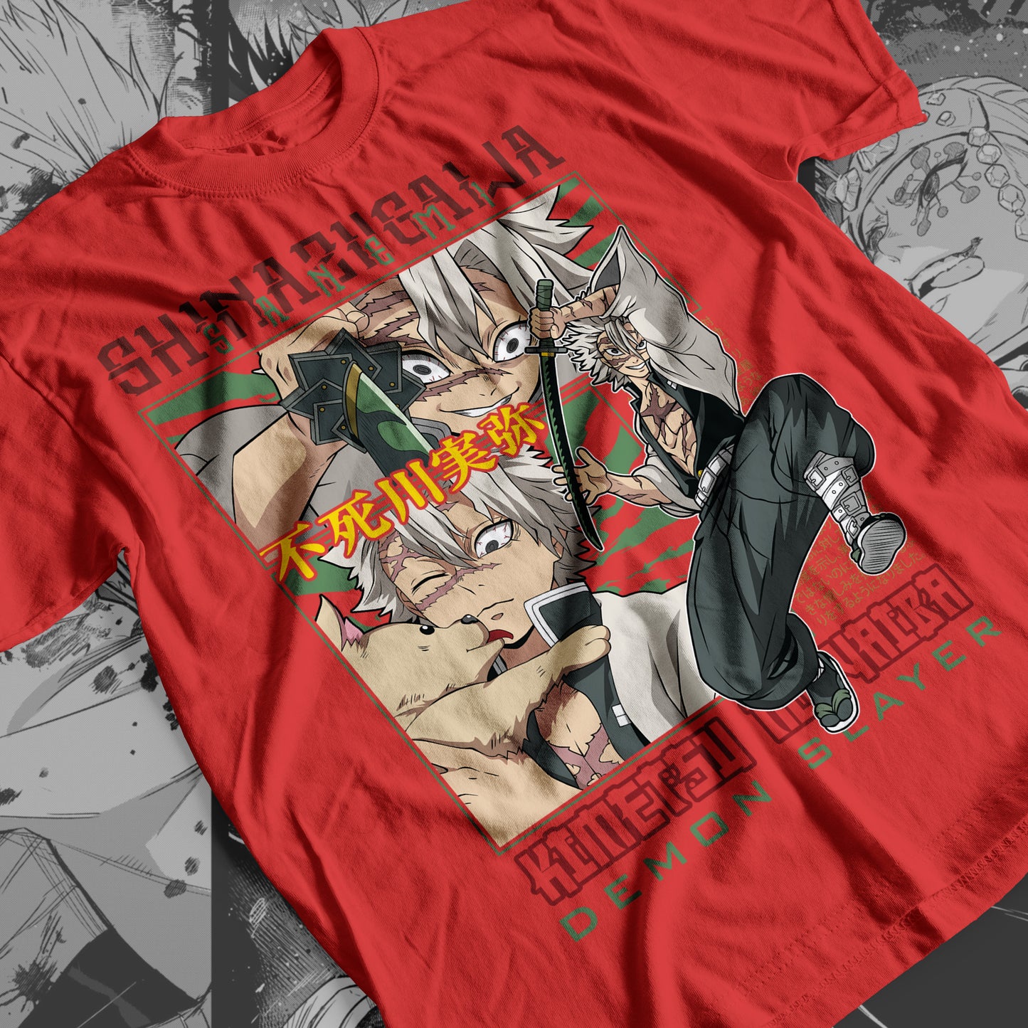 Demon Slayer - Sanemi Shinazugawa 01 Premium Anime Design, High Quality DTF Print, 100% Cotton Shirt