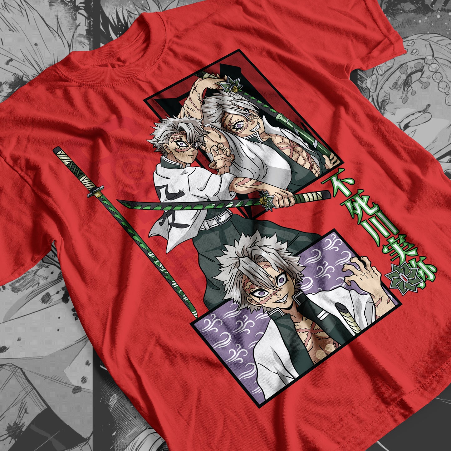 Demon Slayer - Sanemi Shinazugawa 02 Premium Anime Design, High Quality DTF Print, 100% Cotton Shirt