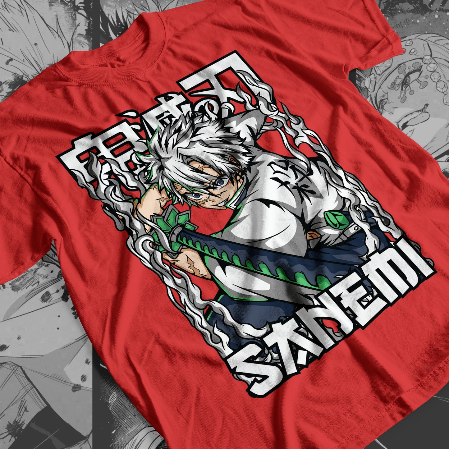 Demon Slayer - Sanemi Shinazugawa 05 Premium Anime Design, High Quality DTF Print, 100% Cotton Shirt