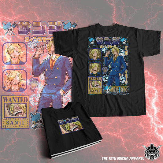 One Piece - Sanji 01 Premium Anime Design, High Quality DTF Print, 100% Cotton Shirt