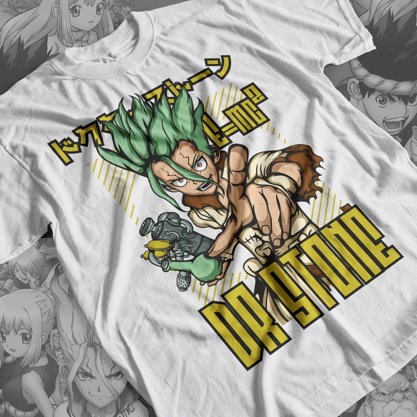 Dr. Stone- Senku Premium Anime Design, High Quality DTF Print, 100% Cotton Shirt