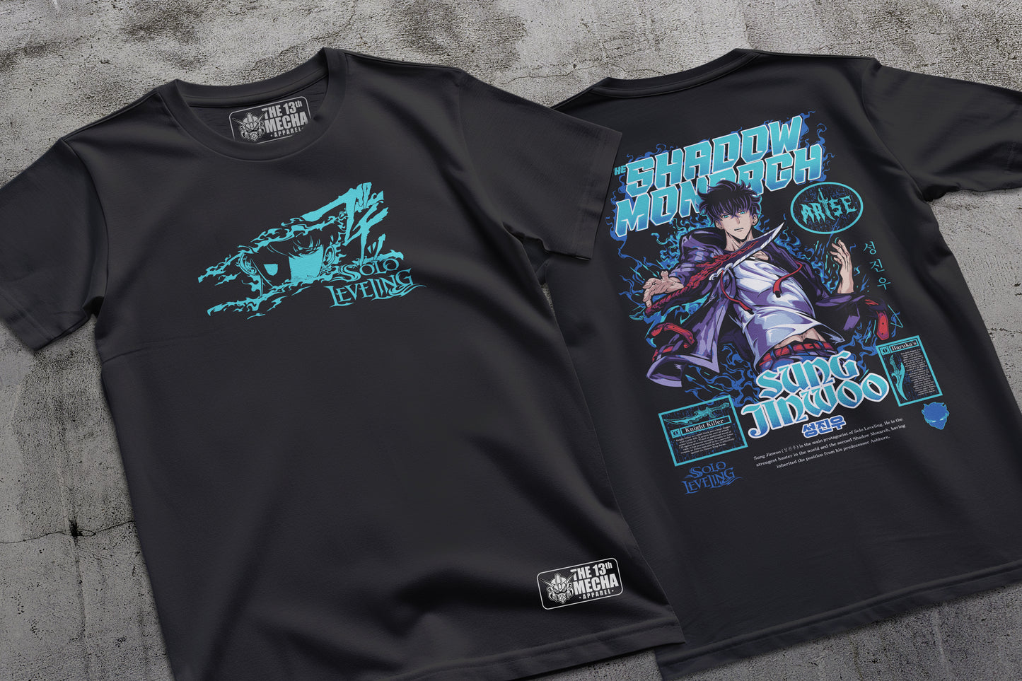Solo Leveling -  Sung Jin-woo 15 Premium Anime Design, High Quality DTF Print, 100% Cotton Shirt