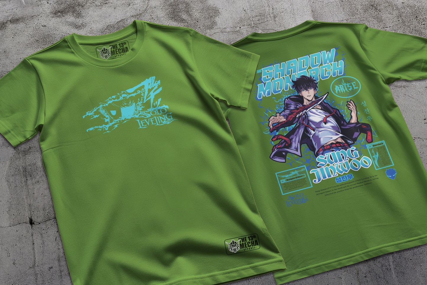 Solo Leveling -  Sung Jin-woo 15 Premium Anime Design, High Quality DTF Print, 100% Cotton Shirt