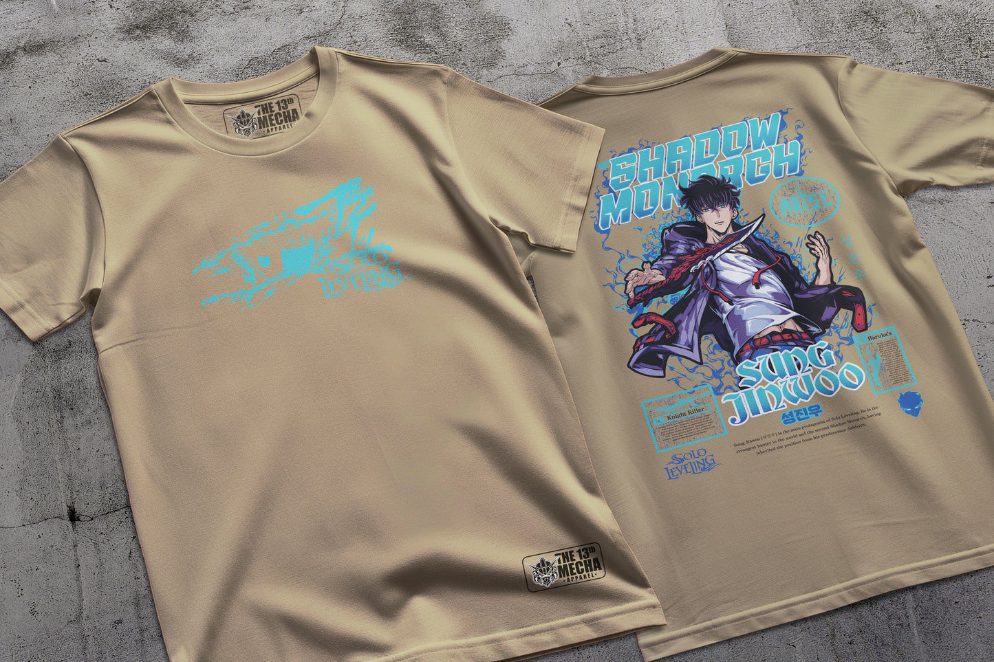 Solo Leveling -  Sung Jin-woo 15 Premium Anime Design, High Quality DTF Print, 100% Cotton Shirt