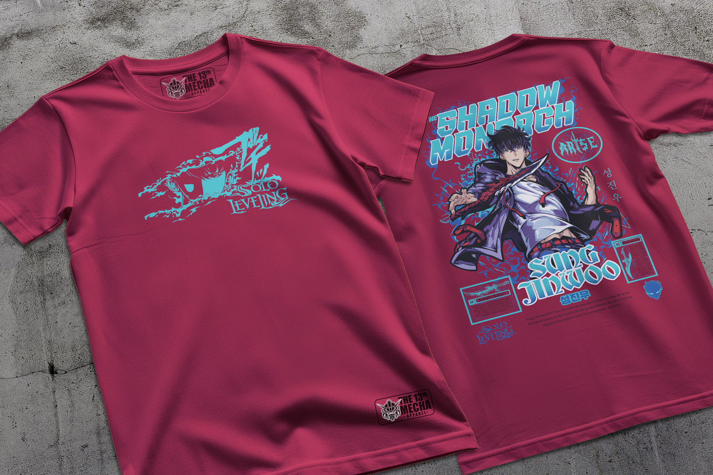 Solo Leveling -  Sung Jin-woo 15 Premium Anime Design, High Quality DTF Print, 100% Cotton Shirt