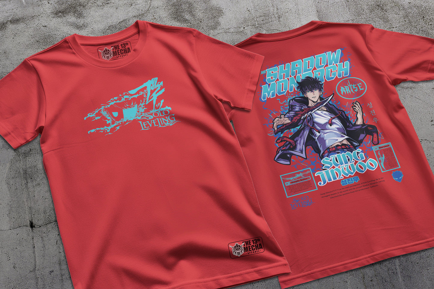 Solo Leveling -  Sung Jin-woo 15 Premium Anime Design, High Quality DTF Print, 100% Cotton Shirt