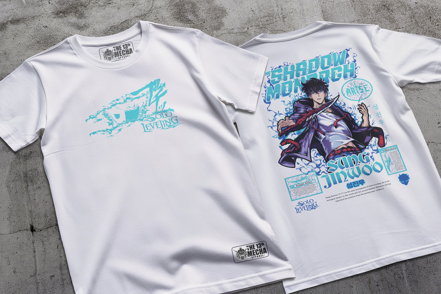 Solo Leveling -  Sung Jin-woo 15 Premium Anime Design, High Quality DTF Print, 100% Cotton Shirt