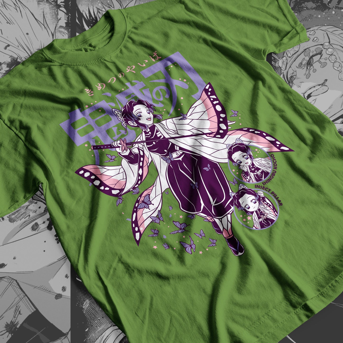 Demon Slayer - Shinobu Kocho 06 Premium Anime Design, High Quality DTF Print, 100% Cotton Shirt