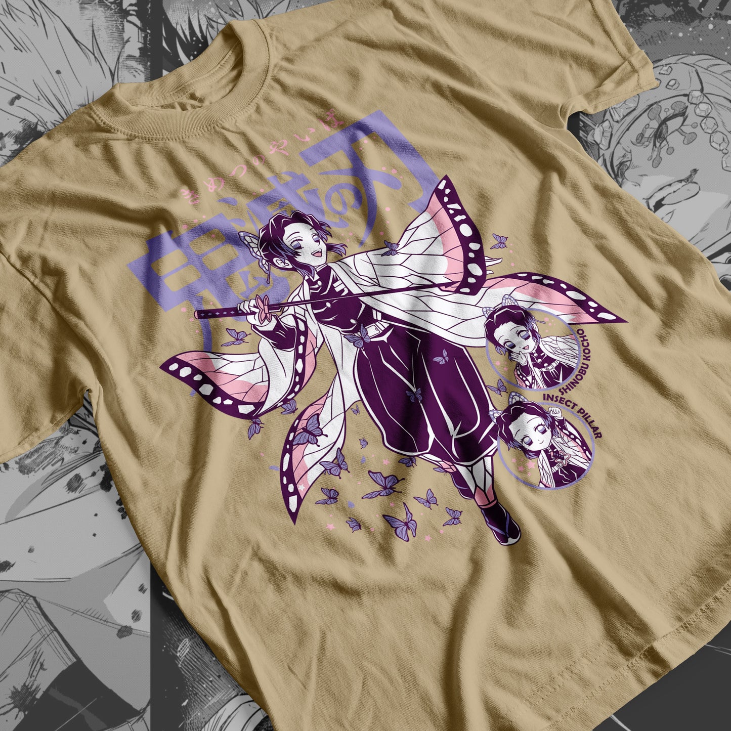 Demon Slayer - Shinobu Kocho 06 Premium Anime Design, High Quality DTF Print, 100% Cotton Shirt
