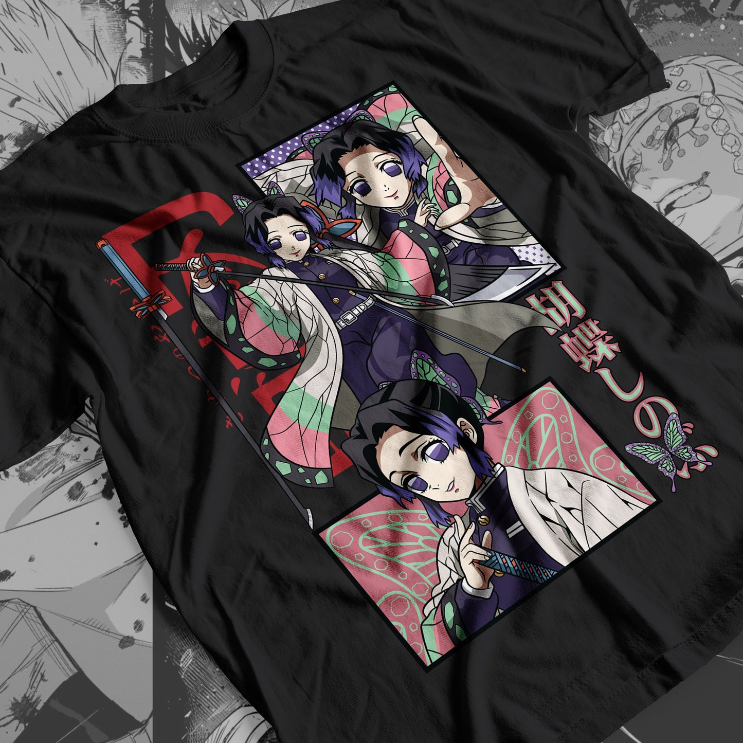 Demon Slayer - Shinobu Kocho 03 Premium Anime Design, High Quality DTF Print, 100% Cotton Shirt