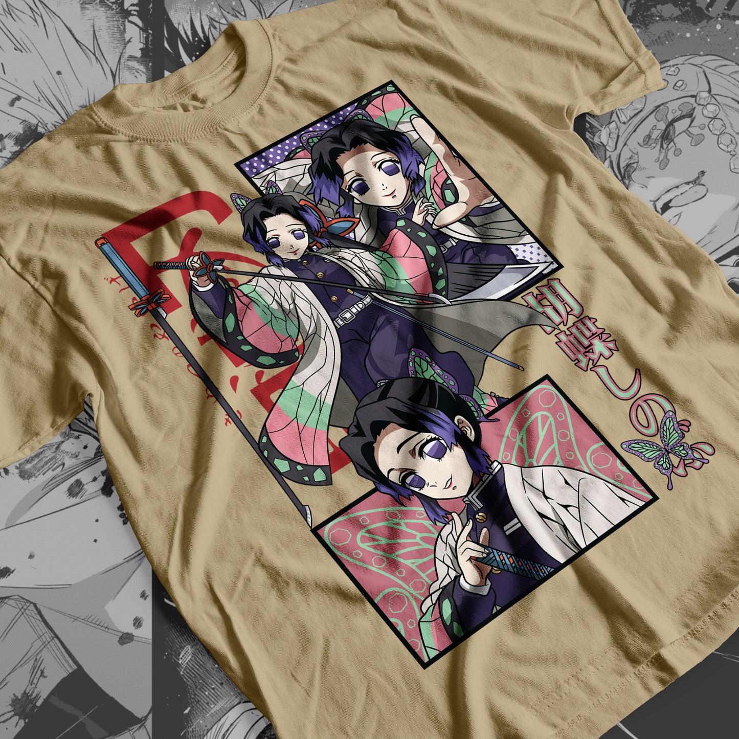 Demon Slayer - Shinobu Kocho 03 Premium Anime Design, High Quality DTF Print, 100% Cotton Shirt
