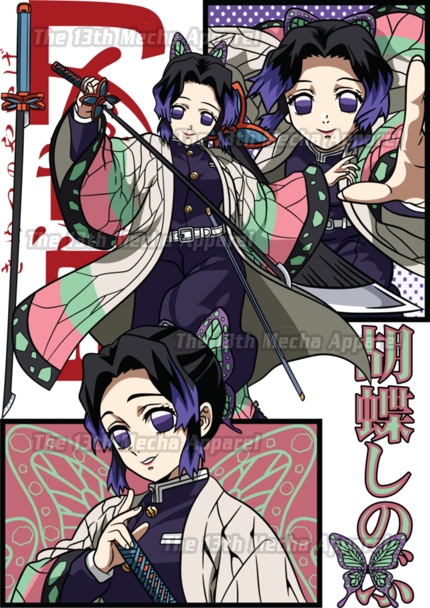 Demon Slayer - Shinobu Kocho 03 Premium Anime Design, High Quality DTF Print, 100% Cotton Shirt