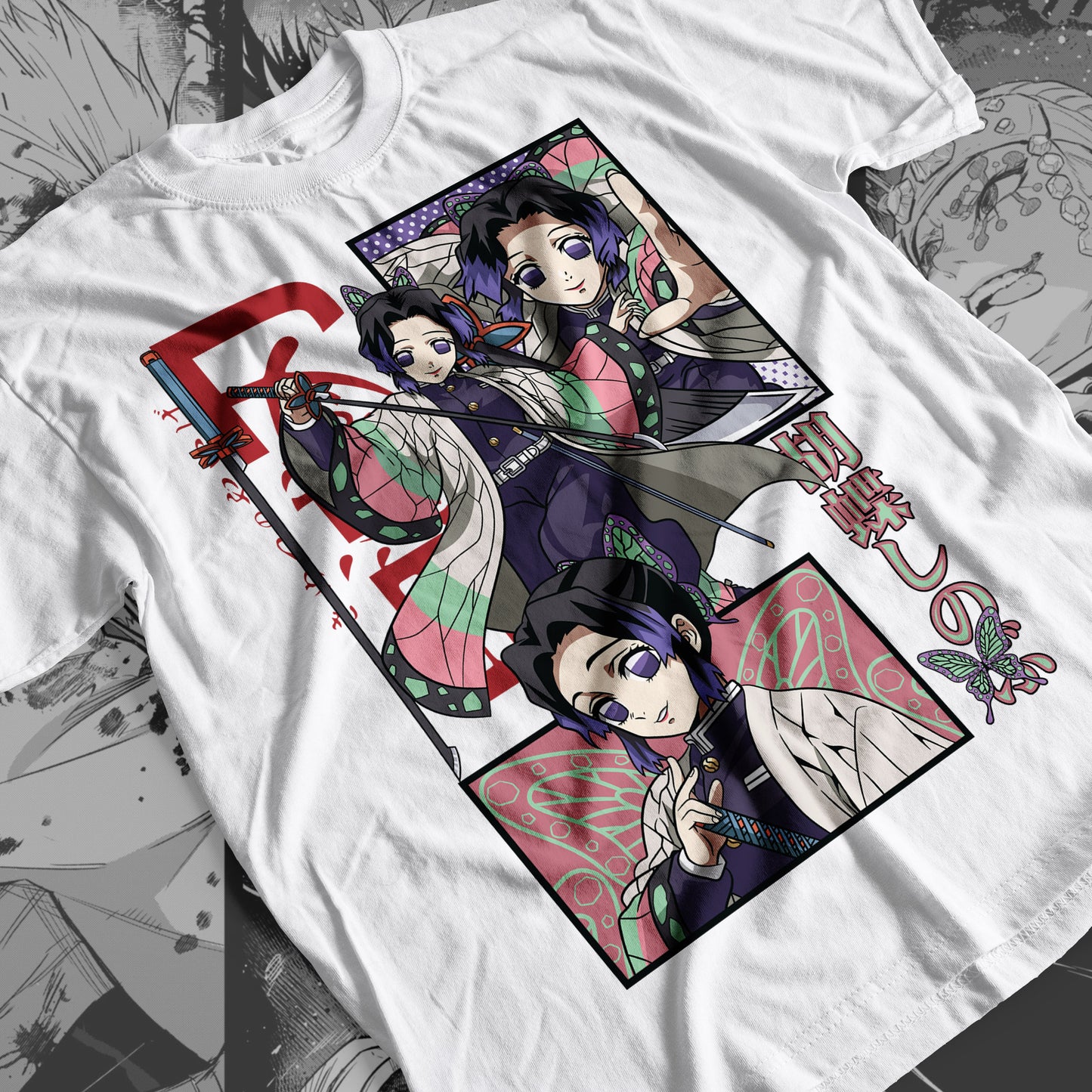 Demon Slayer - Shinobu Kocho 03 Premium Anime Design, High Quality DTF Print, 100% Cotton Shirt