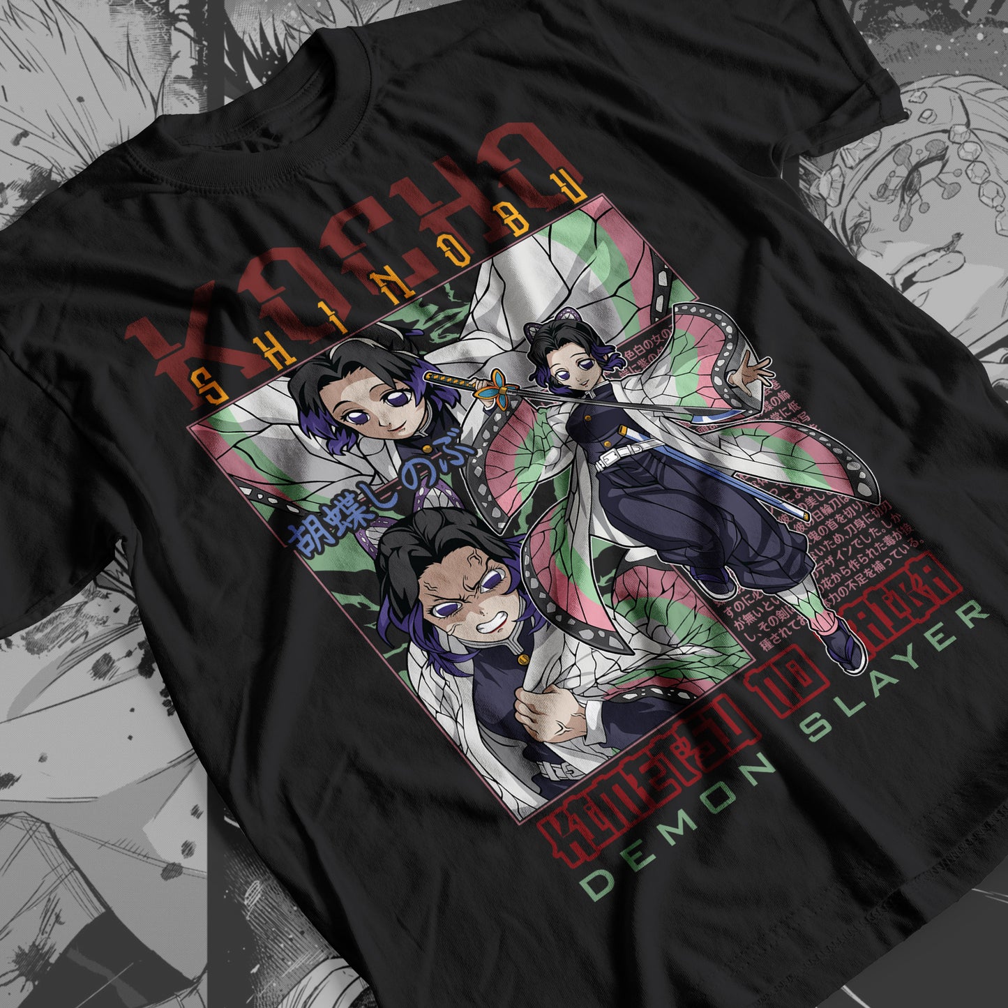 Demon Slayer - Shinobu Kocho 01 Premium Anime Design, High Quality DTF Print, 100% Cotton Shirt