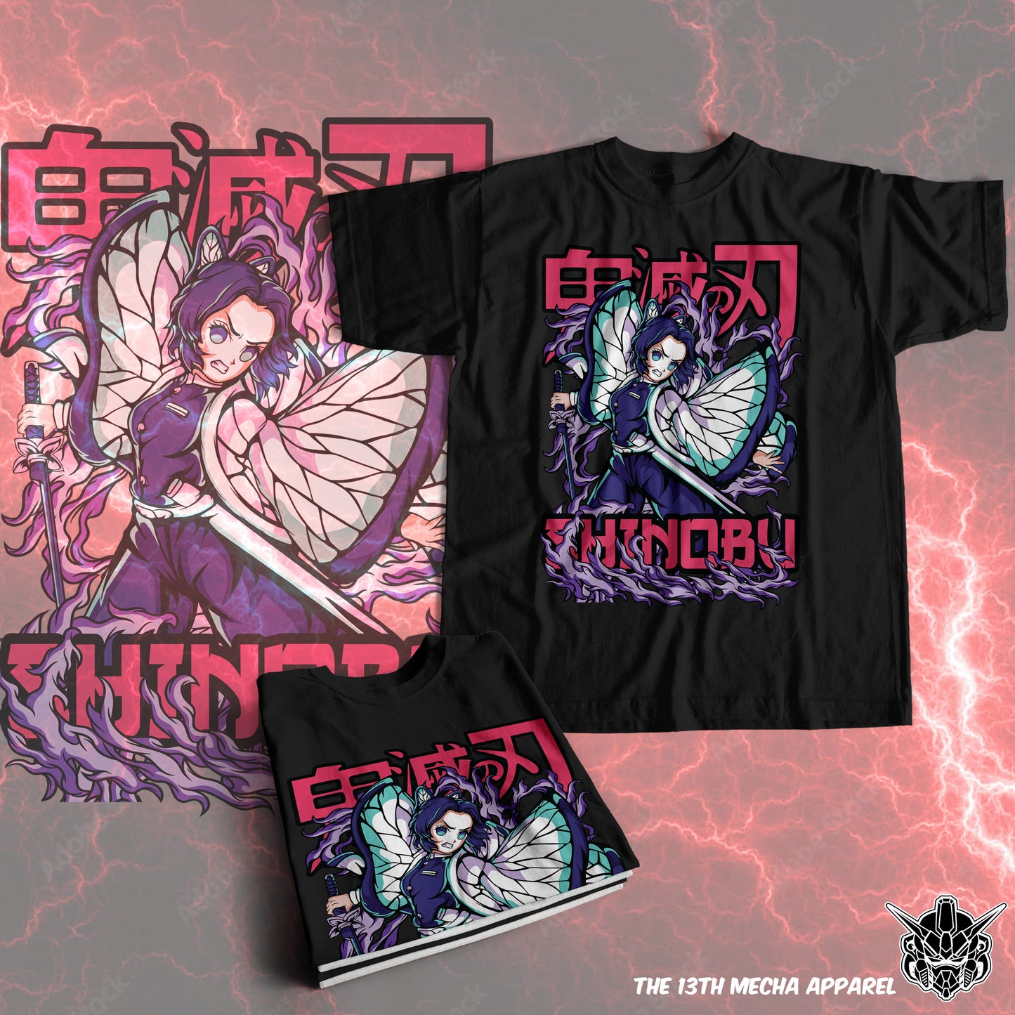 Demon Slayer - Shinobu Kocho 05 Premium Anime Design, High Quality DTF Print, 100% Cotton Shirt