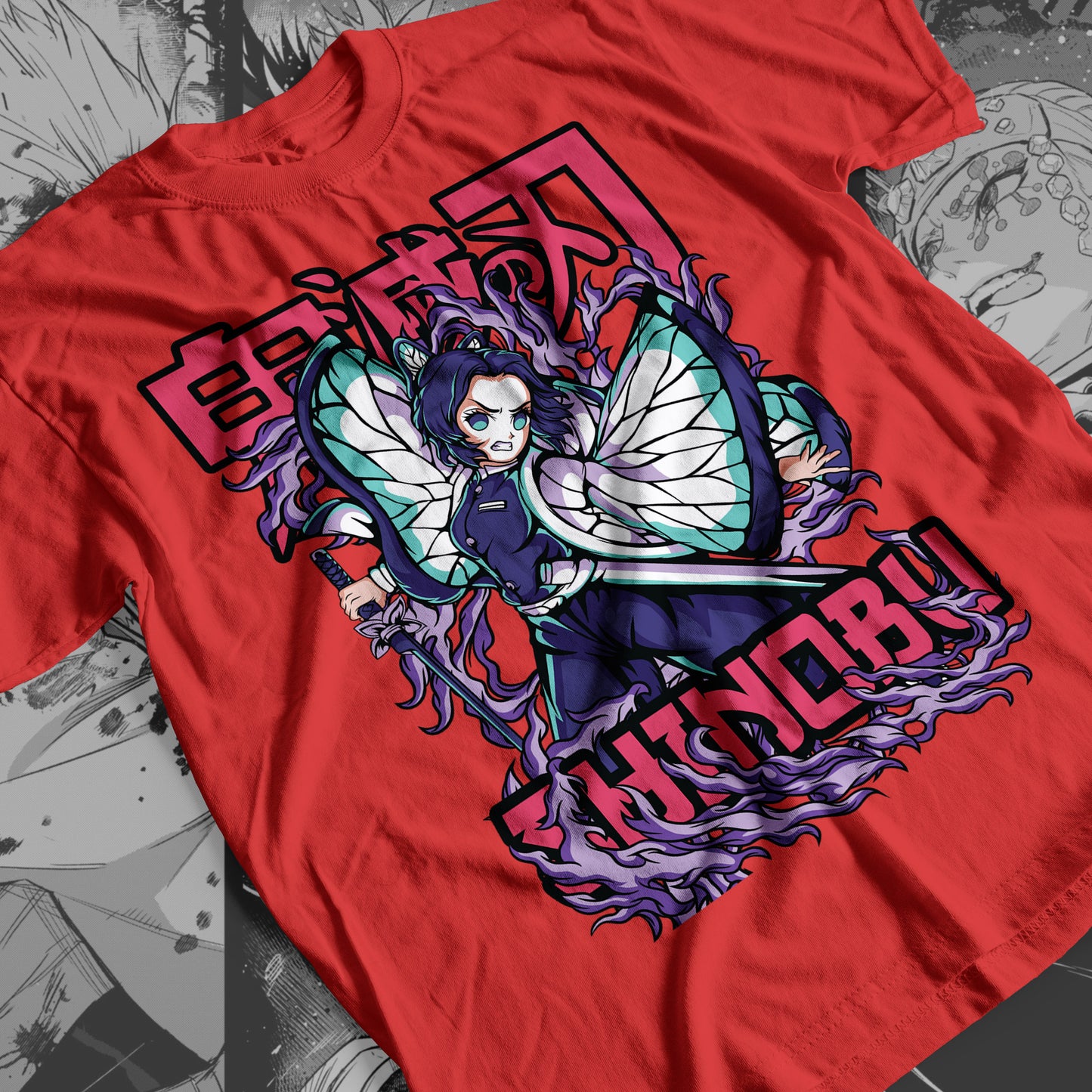 Demon Slayer - Shinobu Kocho 05 Premium Anime Design, High Quality DTF Print, 100% Cotton Shirt