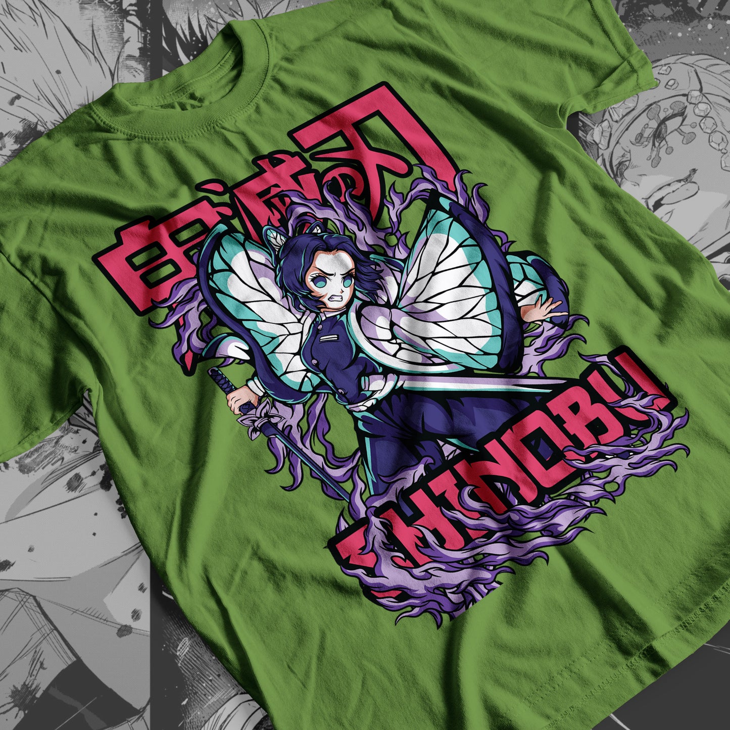 Demon Slayer - Shinobu Kocho 05 Premium Anime Design, High Quality DTF Print, 100% Cotton Shirt