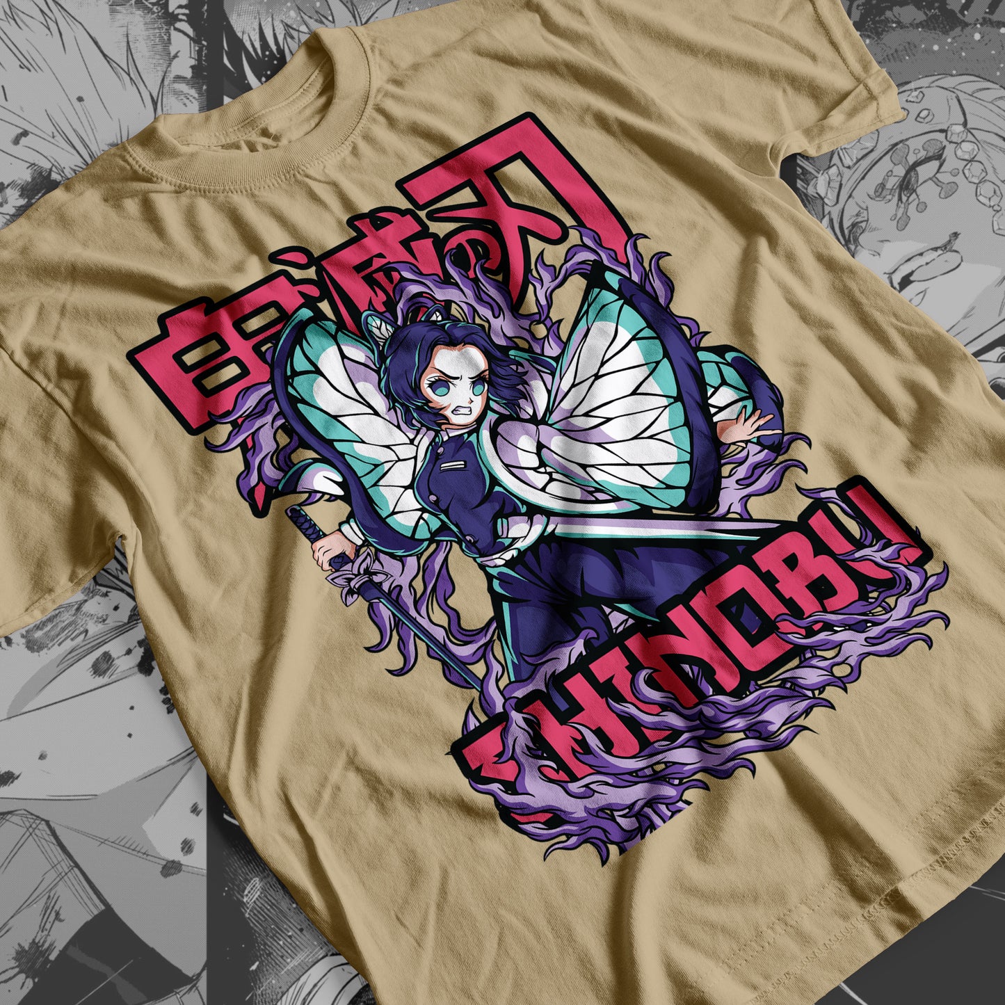 Demon Slayer - Shinobu Kocho 05 Premium Anime Design, High Quality DTF Print, 100% Cotton Shirt
